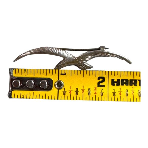 Vintage Pre Eagle Mexico Sterling Silver Seagull Bird Brooch Pin Argento 2.5" - Picture 4 of 5